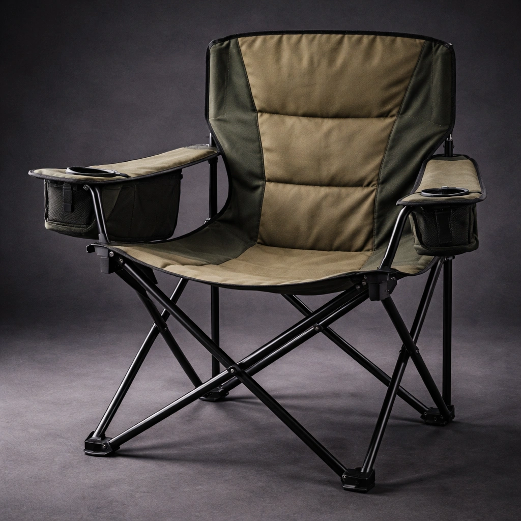 ALPS Mountaineering King Kong heavy-duty camping chair showing thick steel frame and wide seat on neutral background