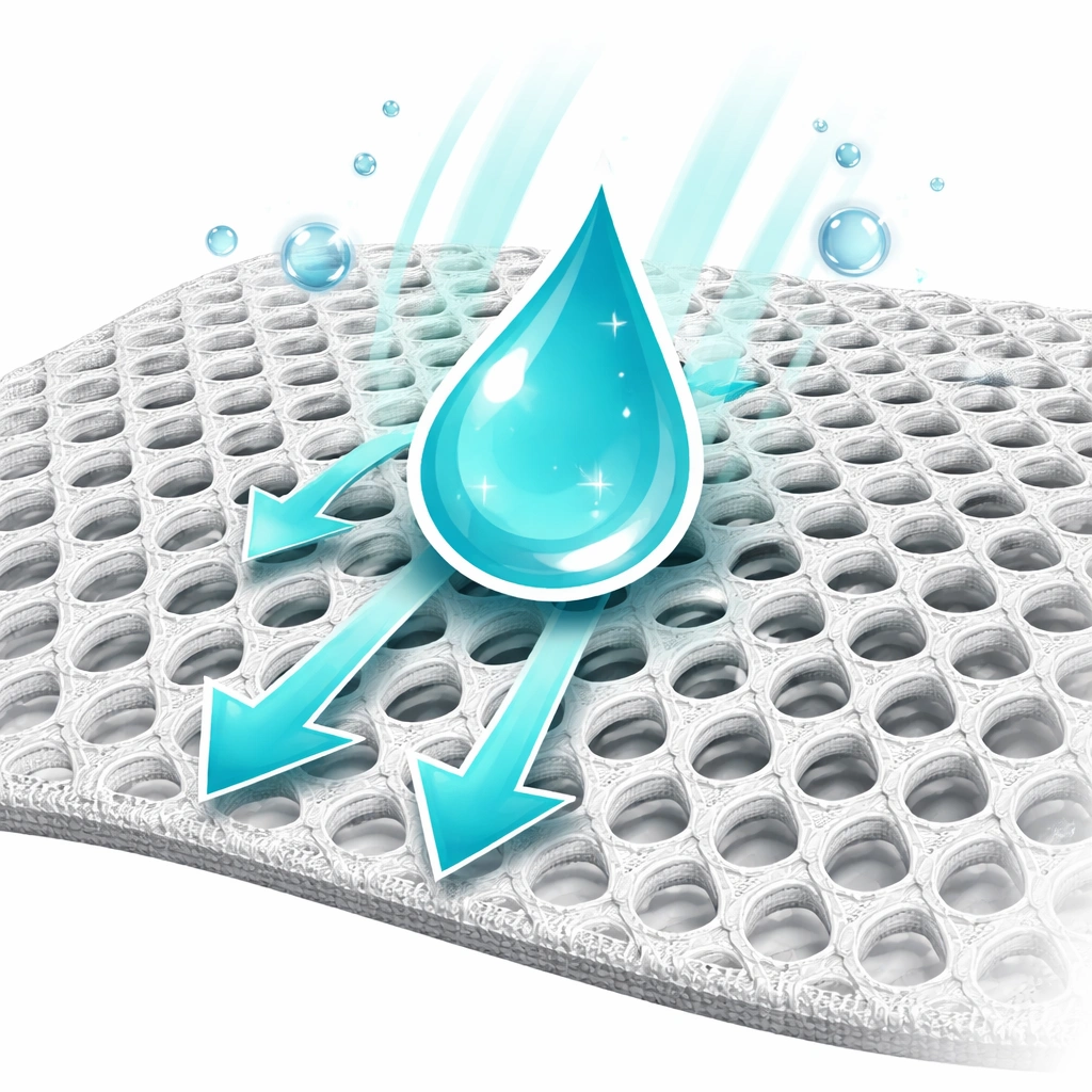 Breathable mesh fabric icon