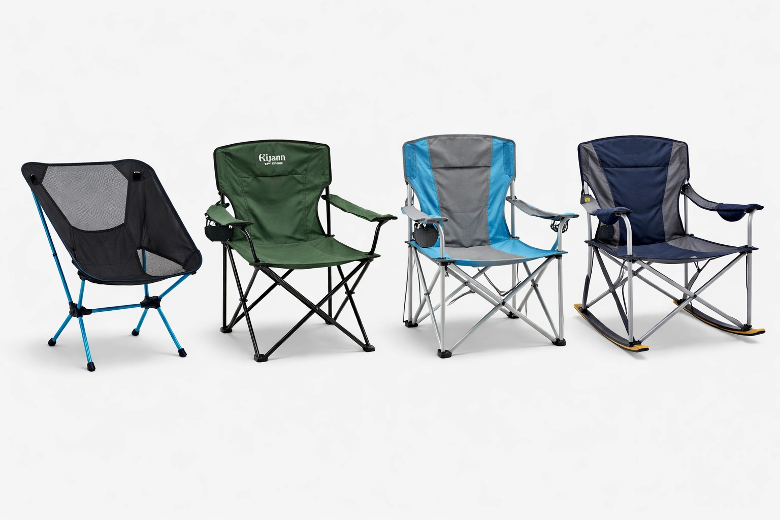 Comparison of top chair brands: Helinox, Coleman, Kijaro, GCI Outdoor