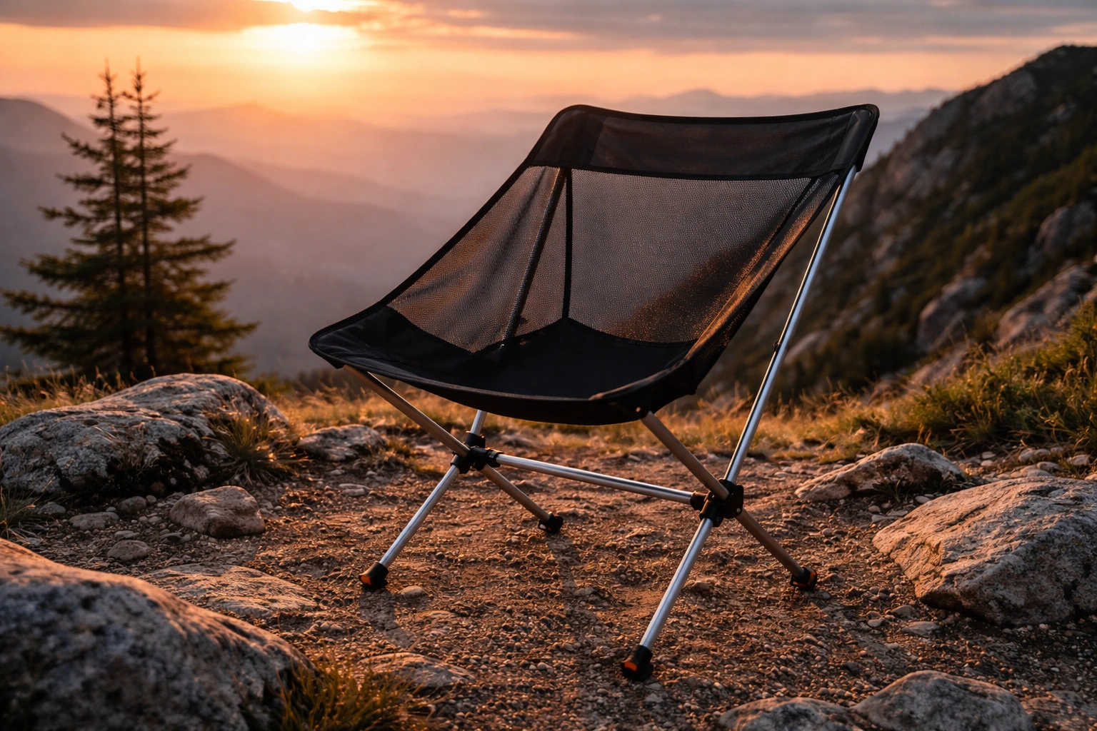 Ultralight compact camping chair for backpacking