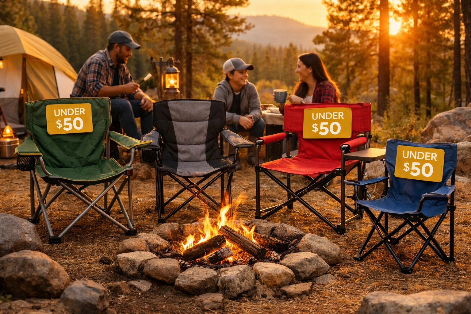 Collection of affordable camping chairs showing value and quality