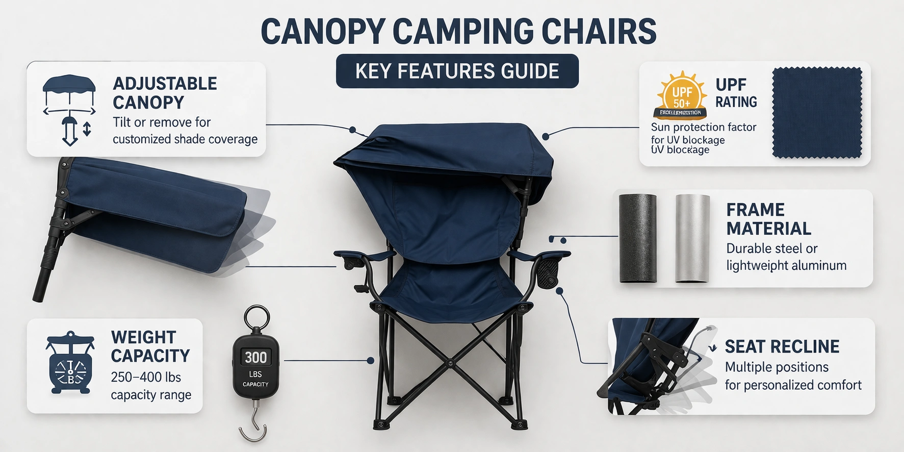 Key features guide for canopy camping chairs
