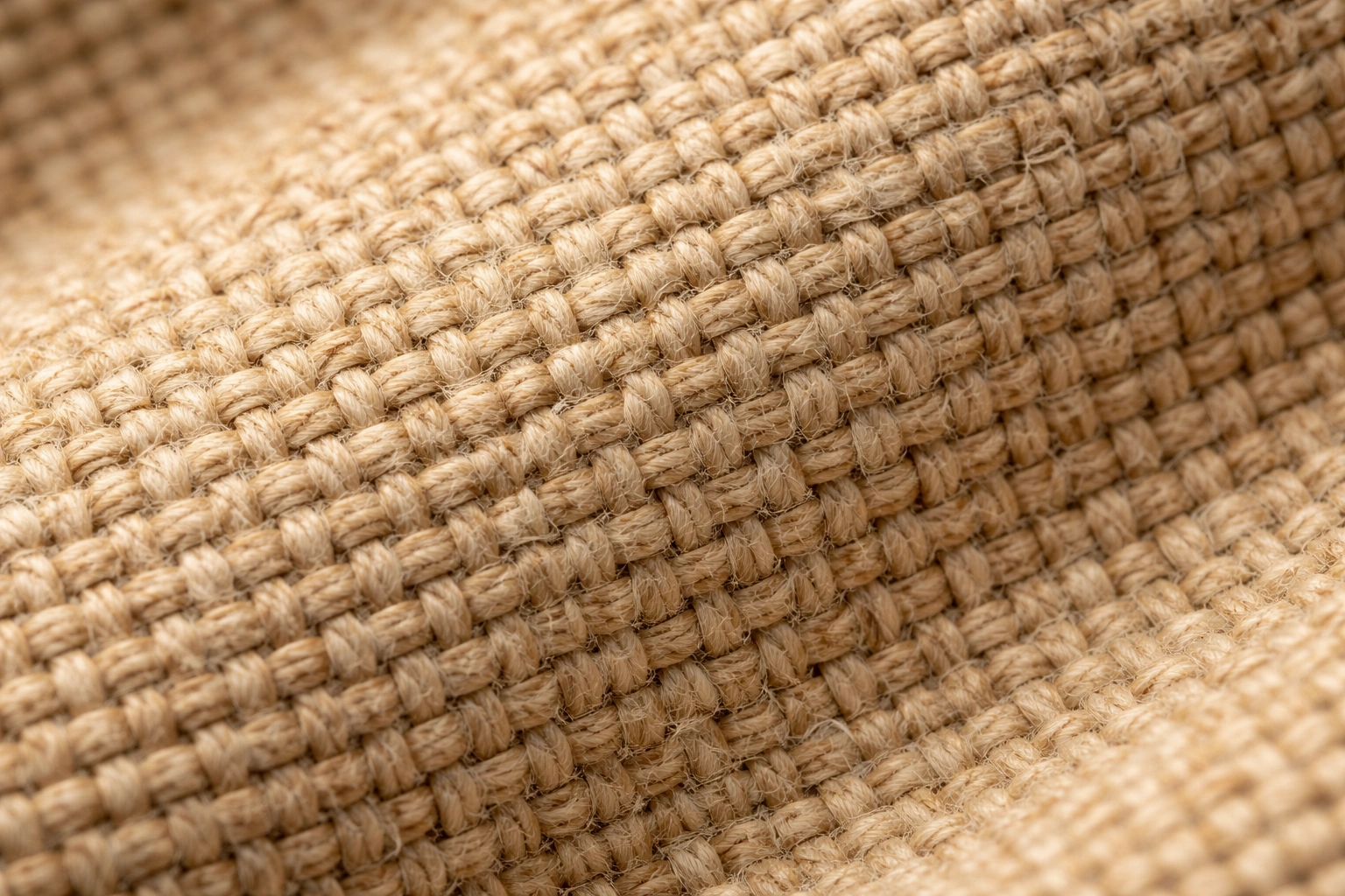 Macro close-up of canvas fabric weave showing natural cotton fibers