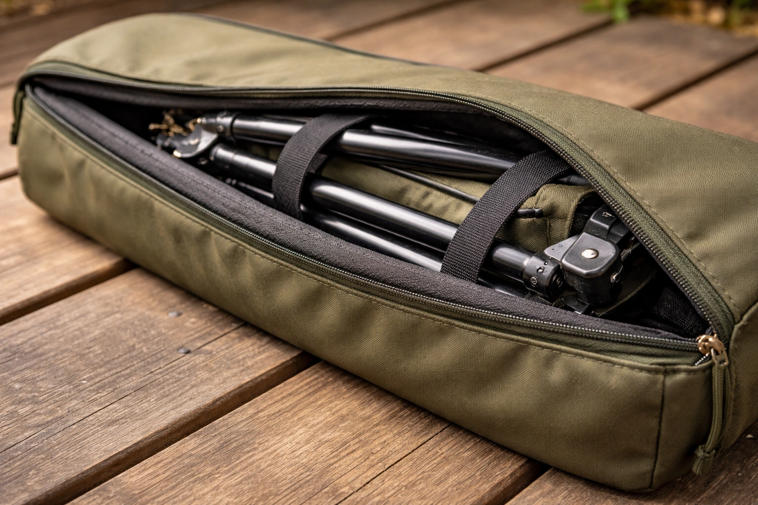 Thick padded protective carry bag for premium camping chair with foam padding and heavy zipper