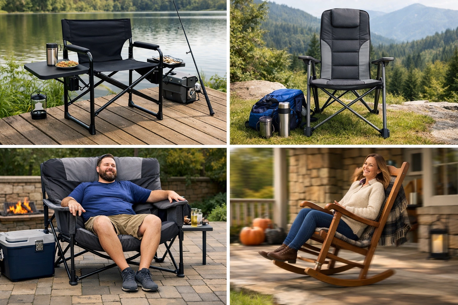 Comparison of camping chair types for tall people