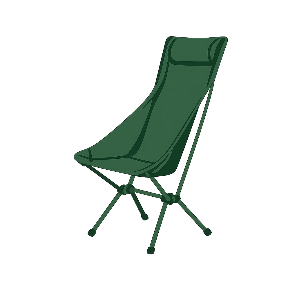 High-back camping chair