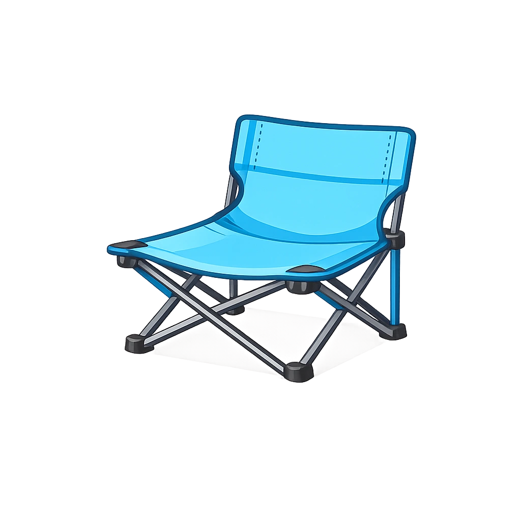 Low-back camping chair