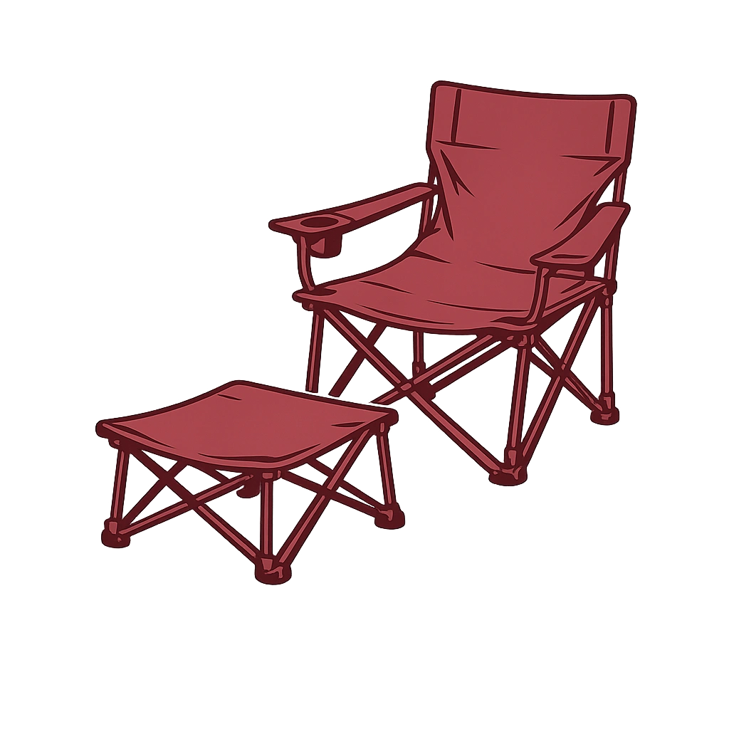 Chair with ottoman