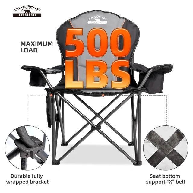 Heavy duty reclining camping chair weight capacity