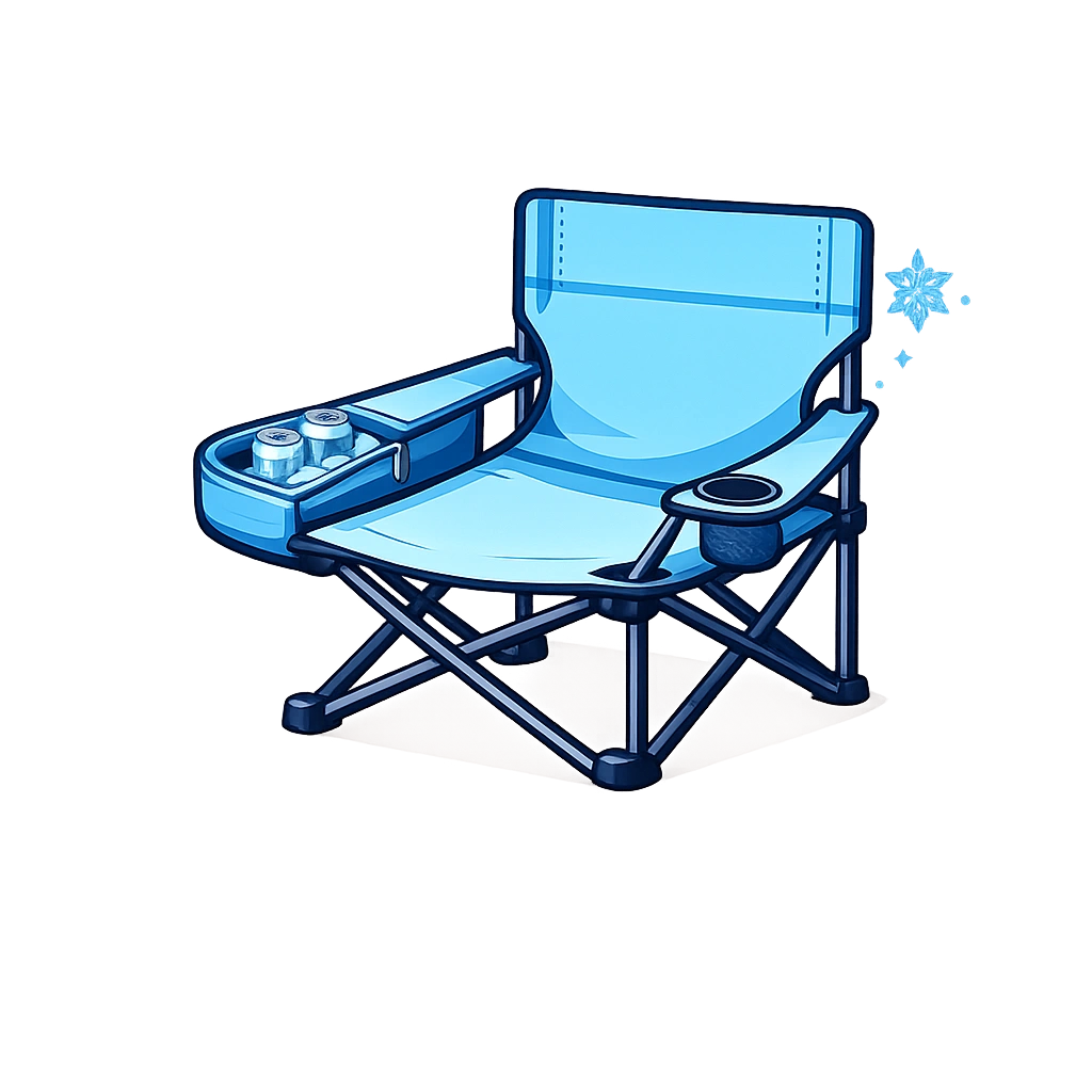 Chair with built-in cooler