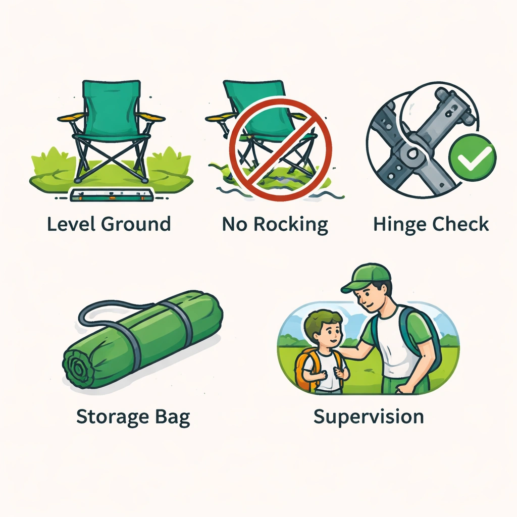 Safety tips for kids camping chairs