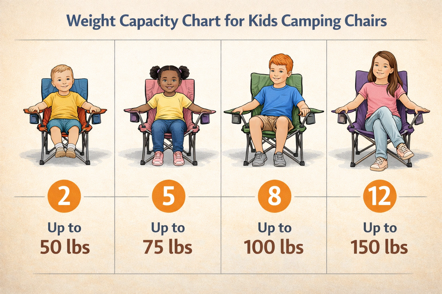 Kids camping chair weight capacity guide