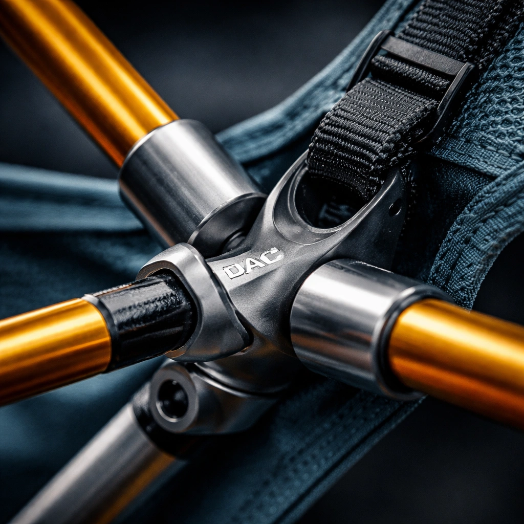 DAC aluminum frame of a lightweight camping chair