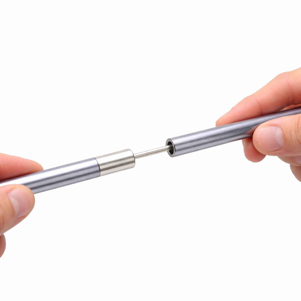 Close-up of sleek aluminum pole joints on camping chair frame