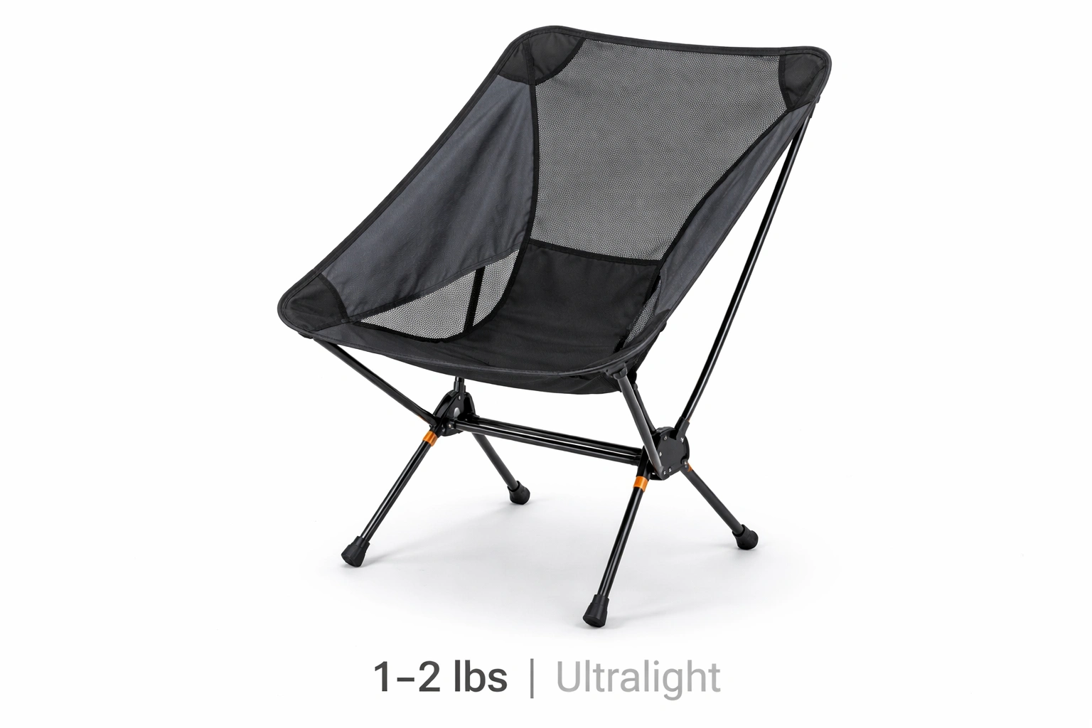 Ultralight nylon camping chair showing lightweight portability
