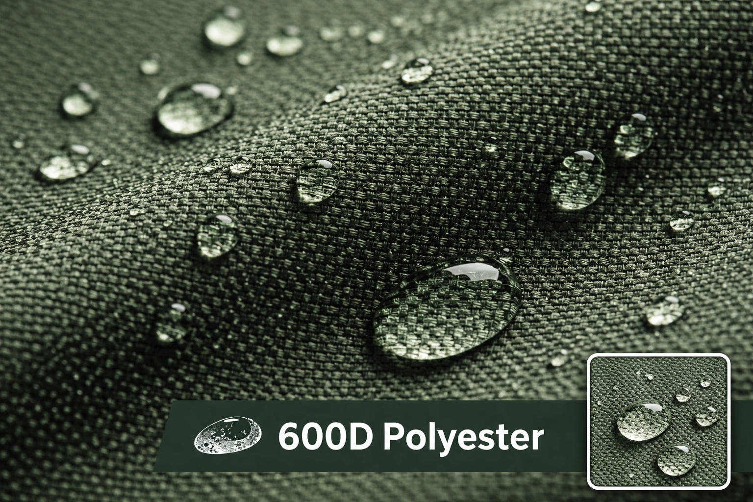 Close-up of polyester camping chair fabric showing weave pattern