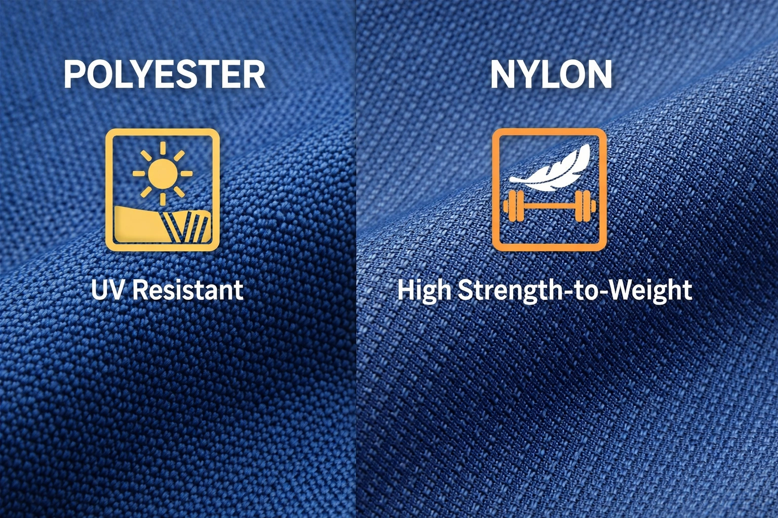 Polyester vs nylon denier fabric comparison
