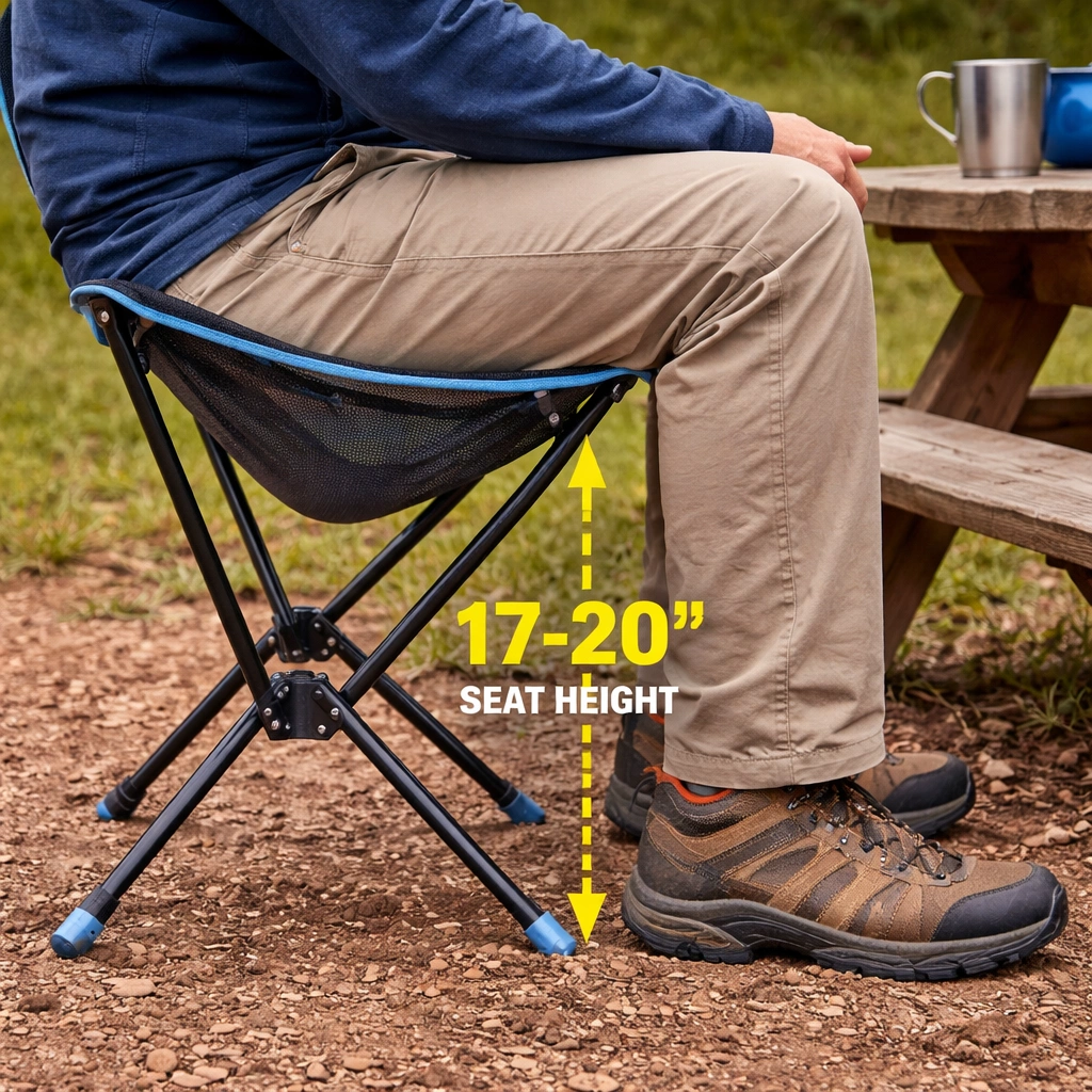 Pro tip: choosing correct seat height for camping chair