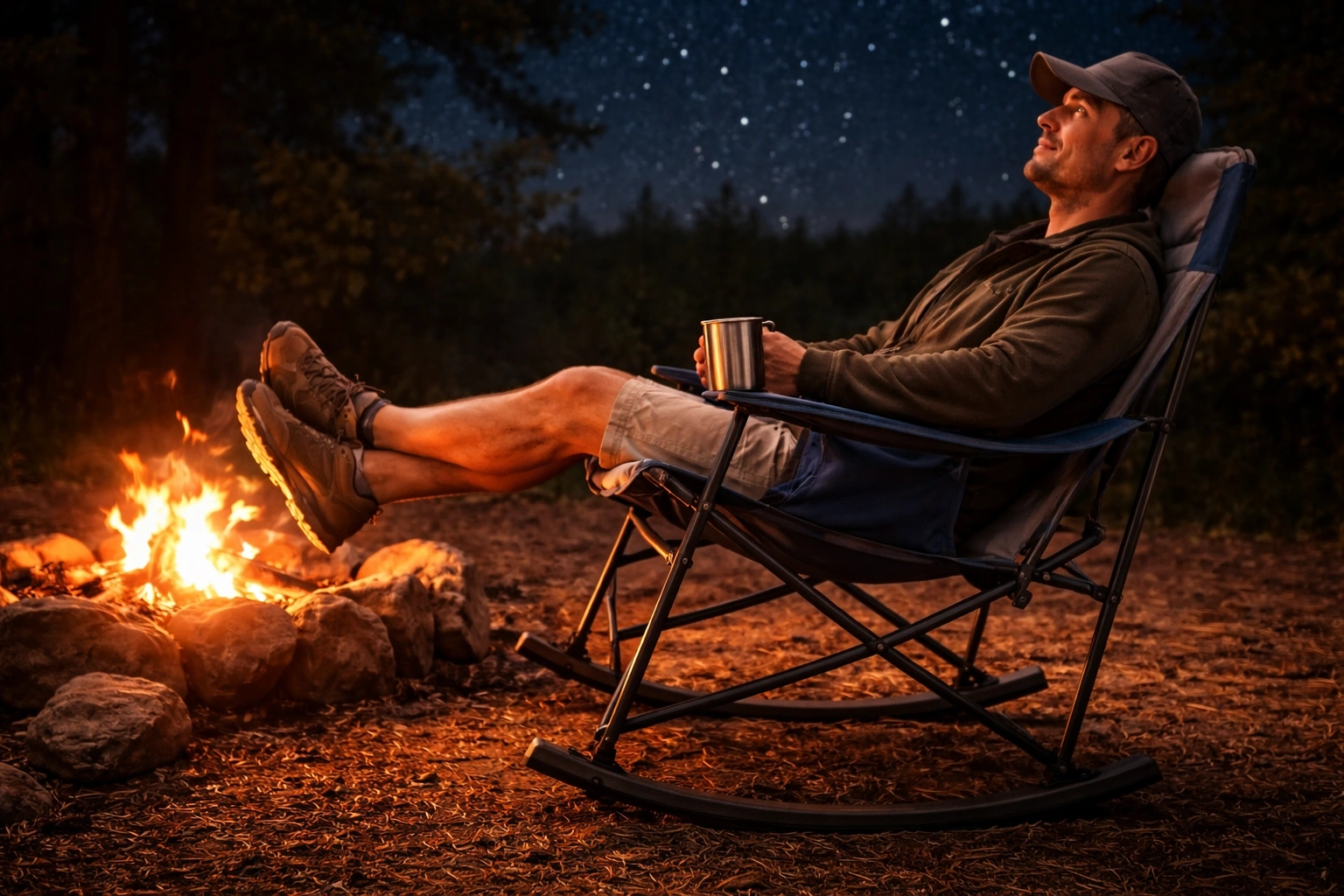 Rocking camping chairs for relaxation