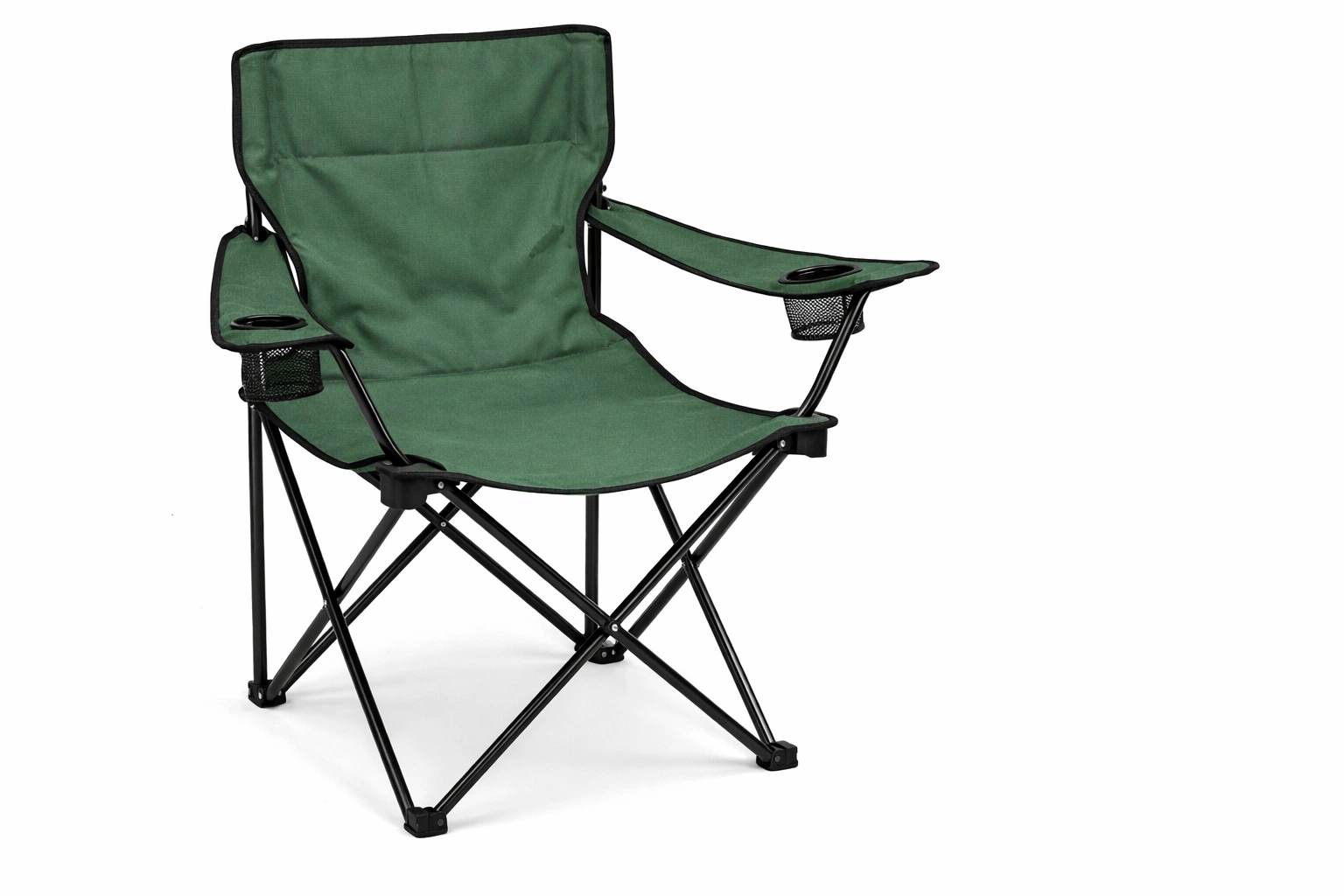 Affordable steel camping chair showing budget-friendly design
