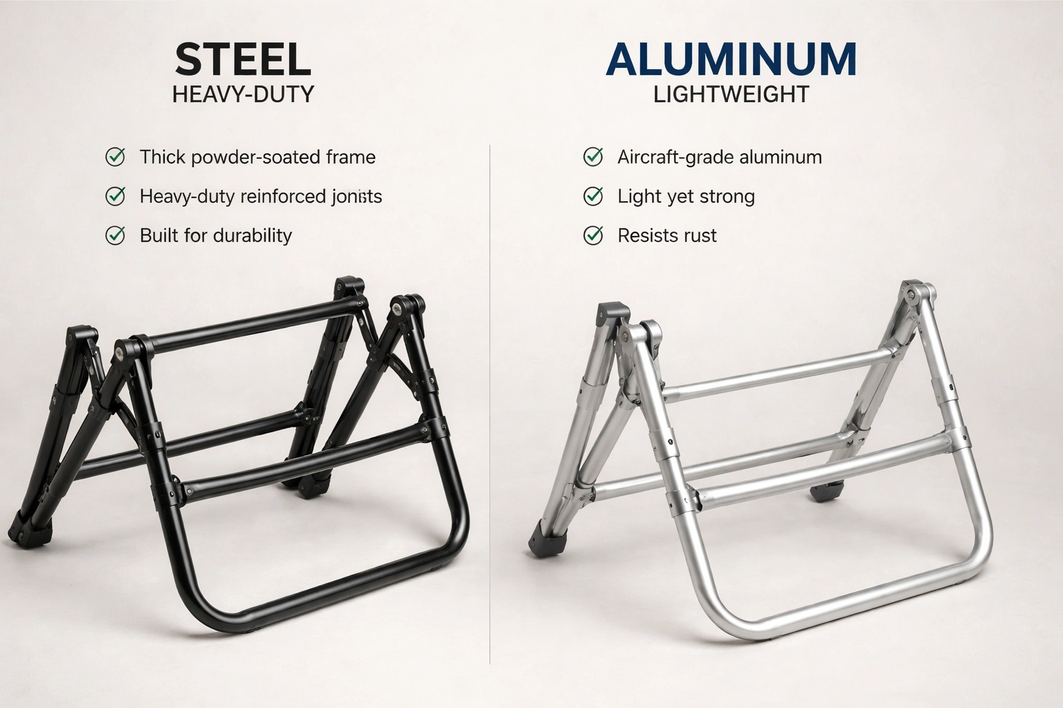 Steel vs aluminum camping chair frames comparison