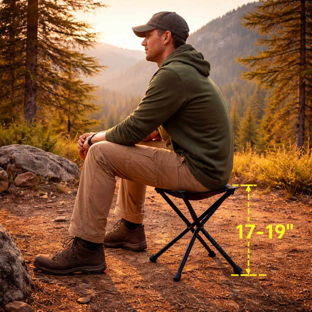 Camping stool selection tips for tall person