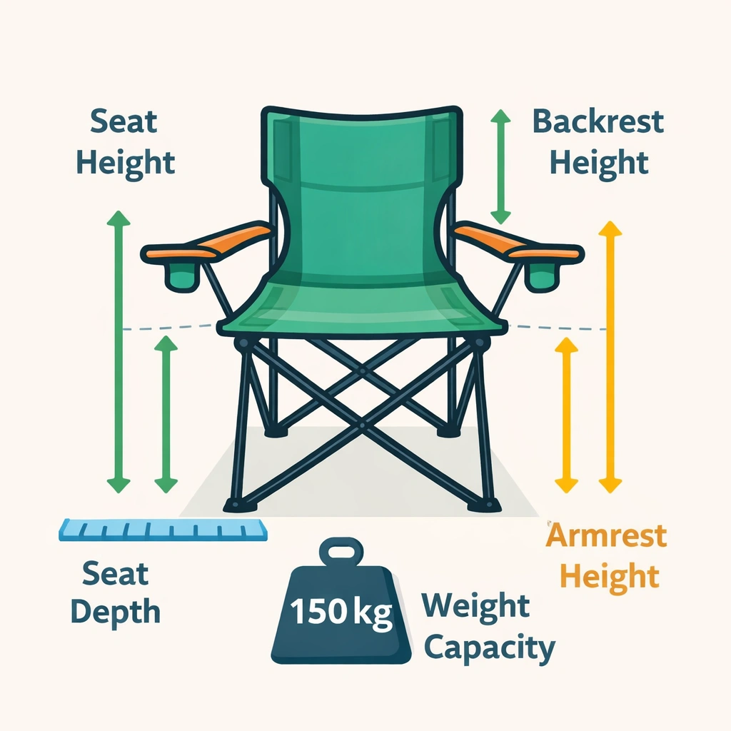 Tall camping chair features checklist