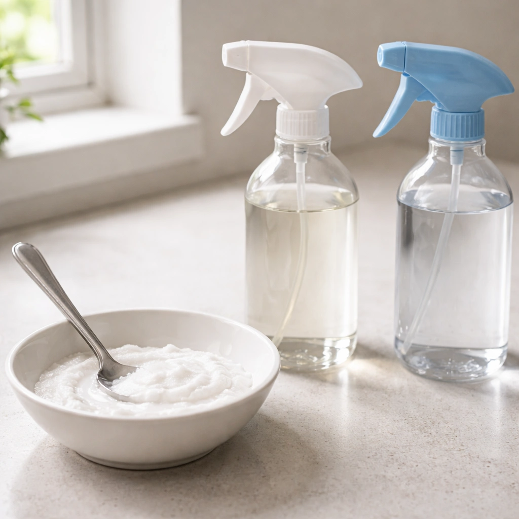 Baking soda paste and vinegar solution for removing odors from camping chair fabric